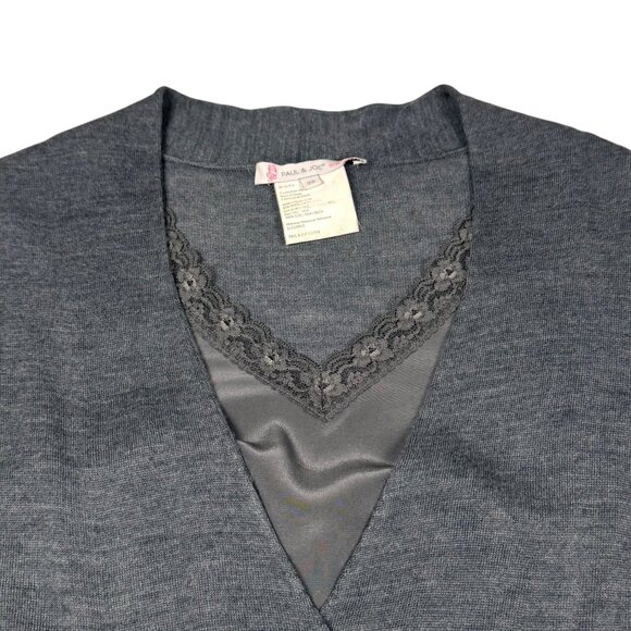 Vintage Babydoll Dress Sz.M Gray  Office Siren Career Work Twee Minimalist - Picture 7 of 13